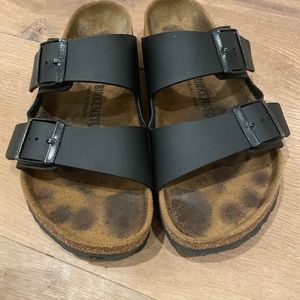 Black Womens Birkenstocks Arizona Slides 38 size 7/7.5
